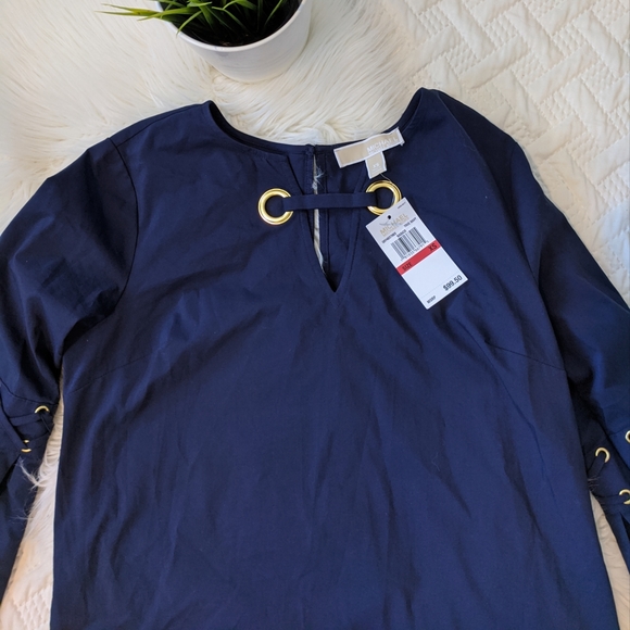 {Michael Kors} NEW Bell Sleeve Grommet Top - Picture 2 of 6